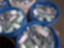 buckets filled with electroplated objects