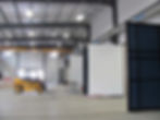 Excavation loading inside a warehouse