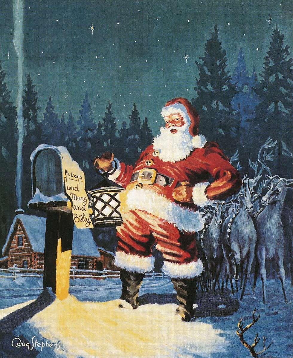 painting of Santa