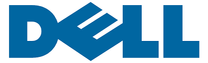Dell logo in blue color, wordmark with unique letter design.