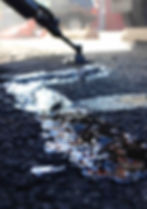 hot rubber crack filling