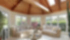sun room with skylight