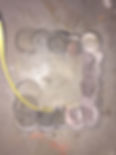 holes cut in the floor