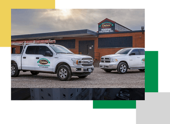 Quinn Roofing Solutions Trucks