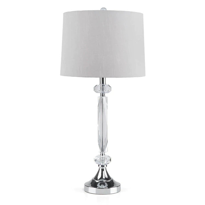 Thumbnail: Loyiso Crystal 30" Table Lamp  in Chrome or Gun Metal