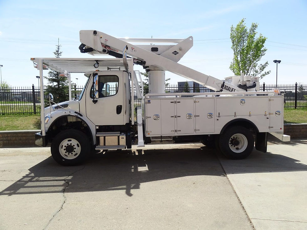 Side view of heavy truck with equipment