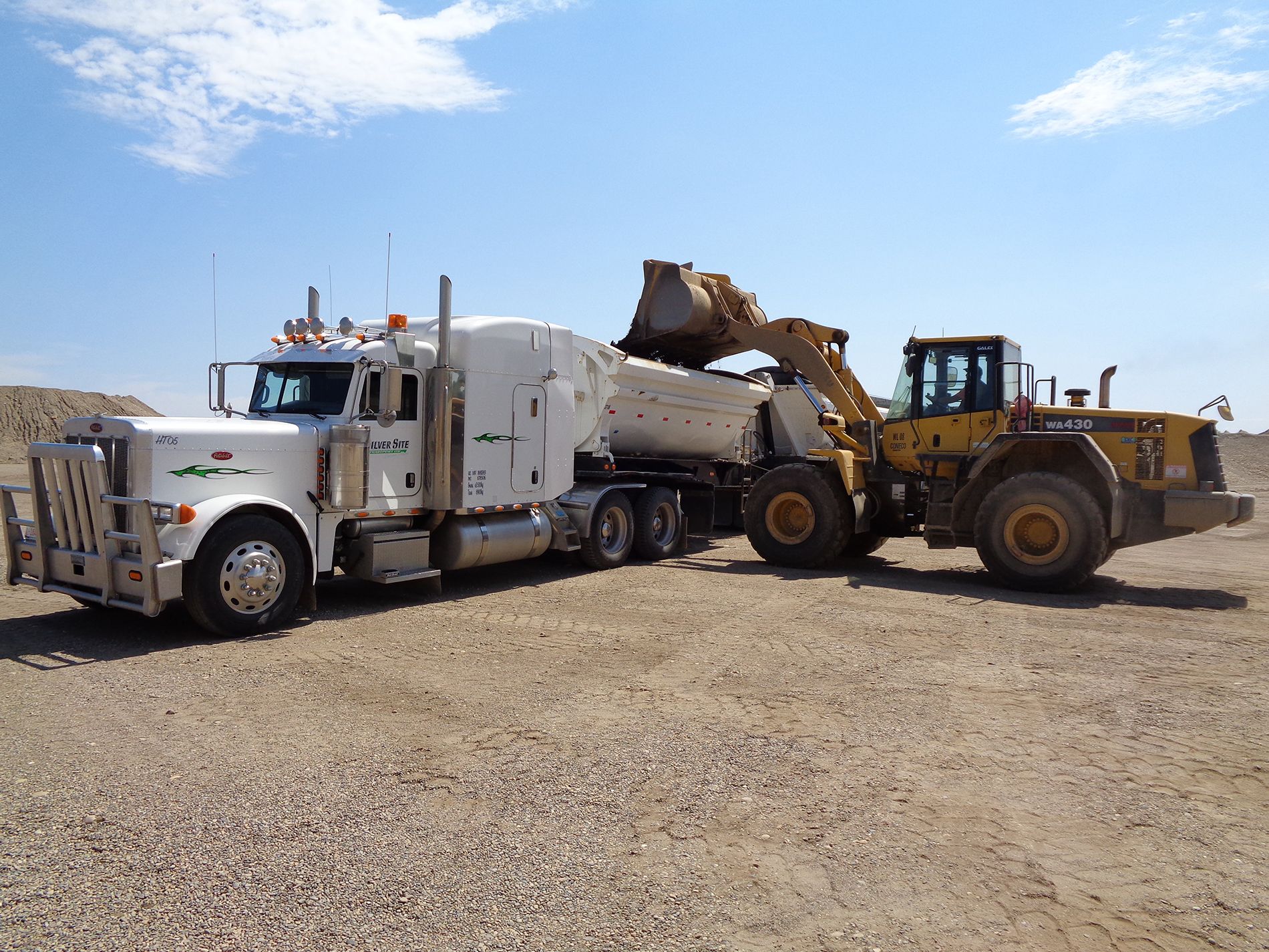 truck being loaded
