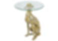glass top side table