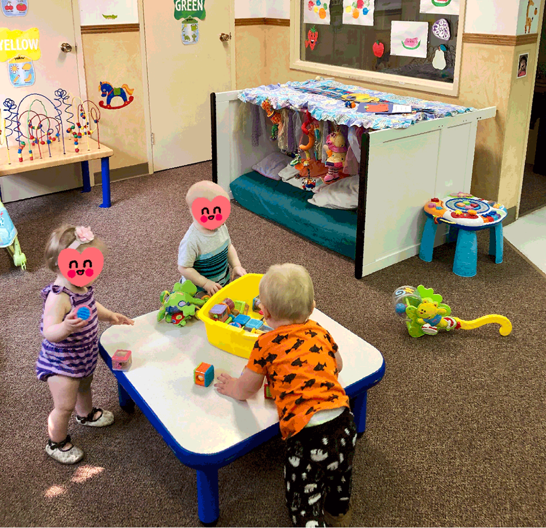 children playing in the class room