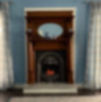A vintage fireplace