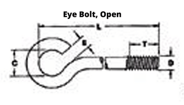 eye bolt, open