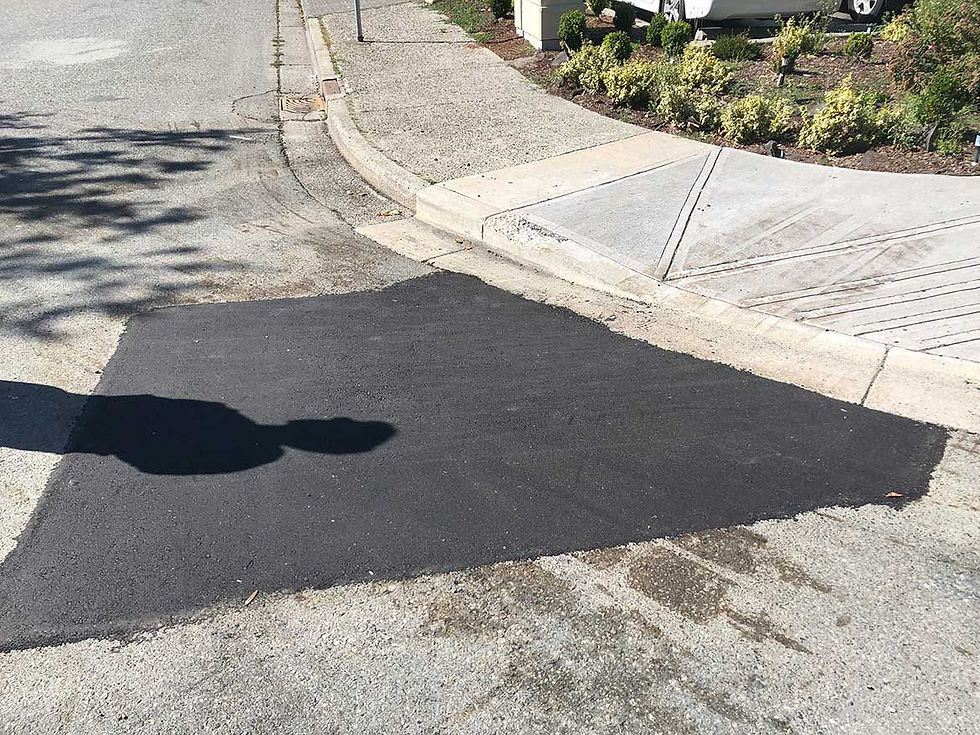 asphalt road is repaired