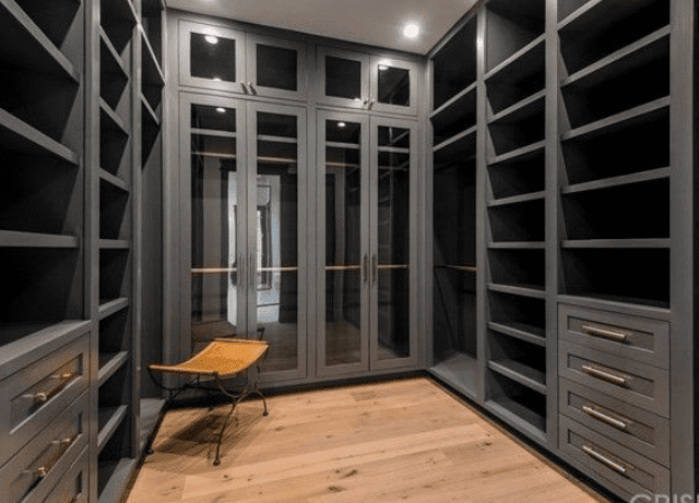 custom wardrobe grey in colour