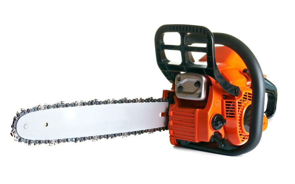 Red chainsaw