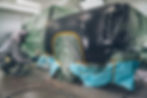 paint technician spraying