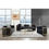 Thumbnail: Fergal Black Honeycomb Gold Metal 3 Piece Living Room Set