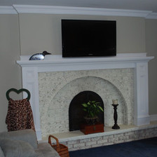 fireplace in living room