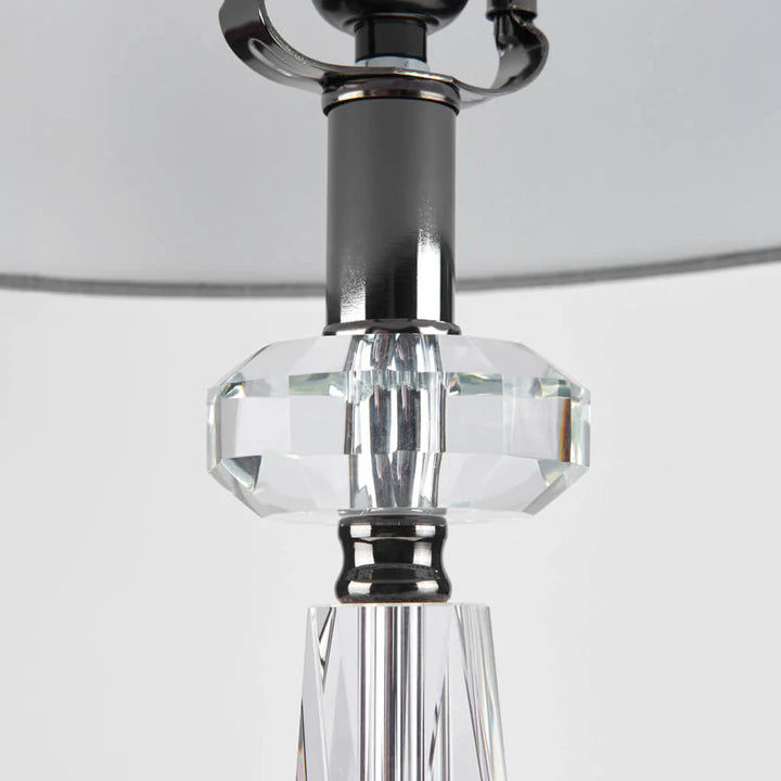 Thumbnail: Loyiso Crystal 30" Table Lamp  in Chrome or Gun Metal