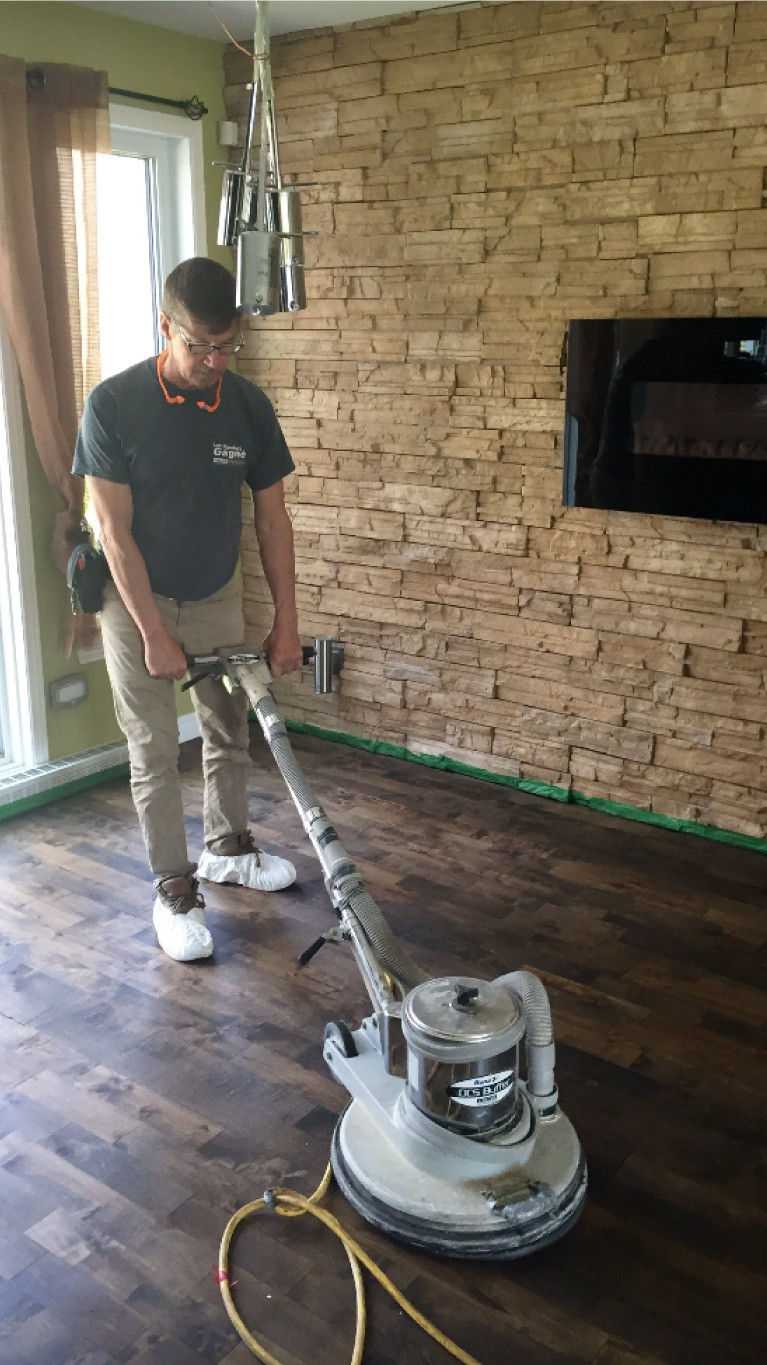 Sandblasting Wooden Floor