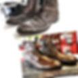Before and after pictures of recrafted formal ankle boots