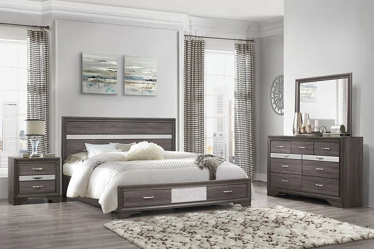 Thumbnail: Harper King 8 Piece Storage and Sparkle Bedroom Set