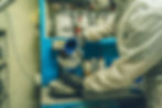 paint technician selecting colour