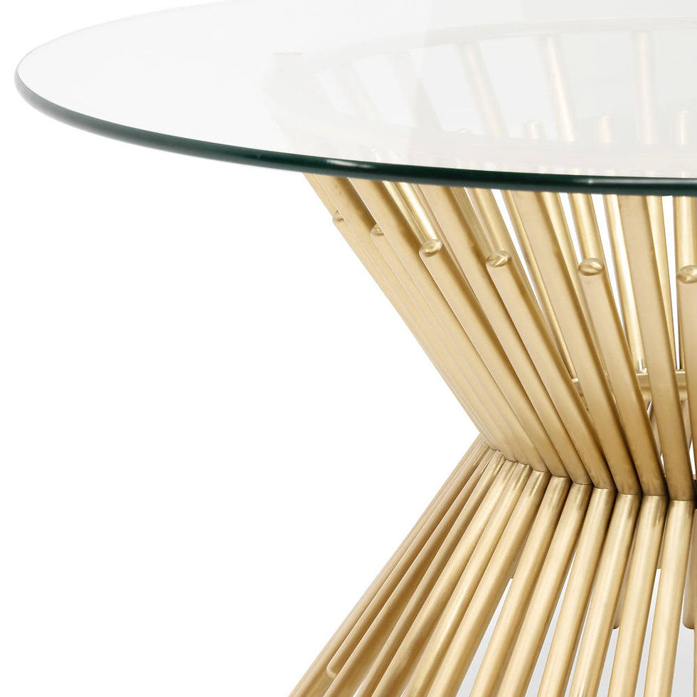 Thumbnail: Starburst Round Glass Gold Coffee Table