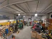 Top view of a workshop