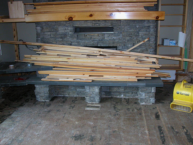 Wood Flooring Panels Before
