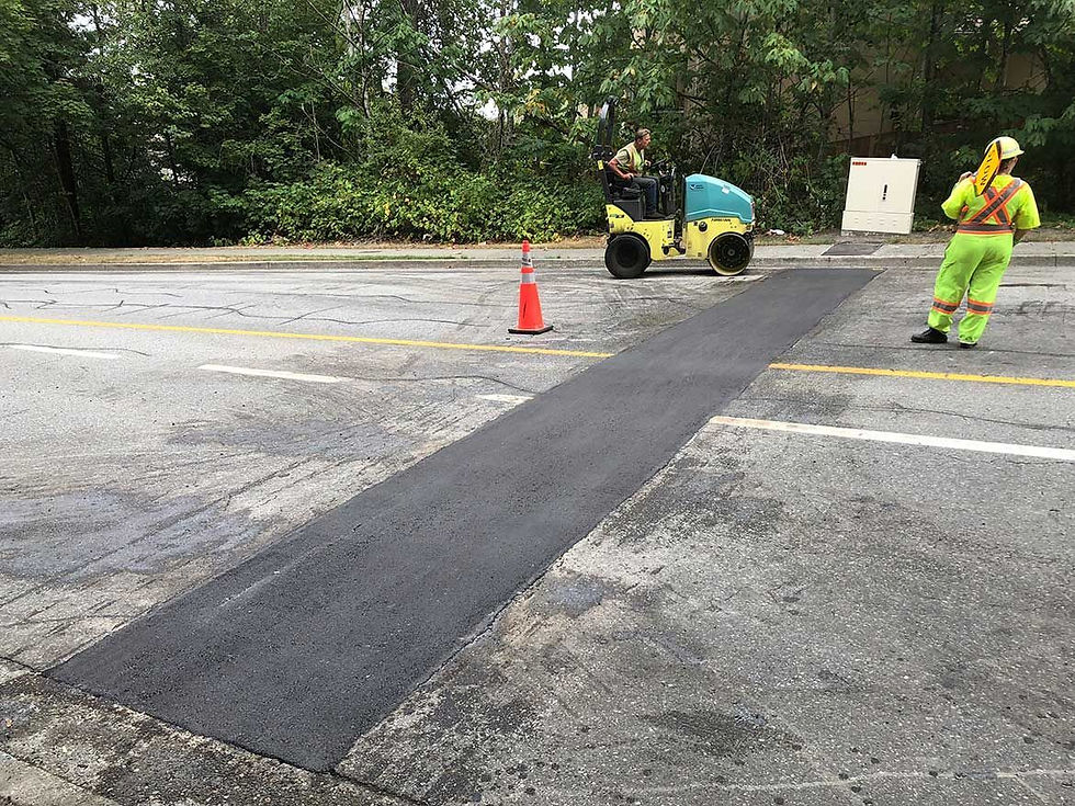 man working with mini road roller