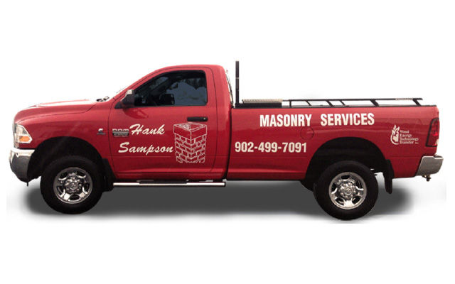 Hank Sampson Masonry Service truck