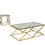 Thumbnail: Elena End Table In Gold Cross Over Design