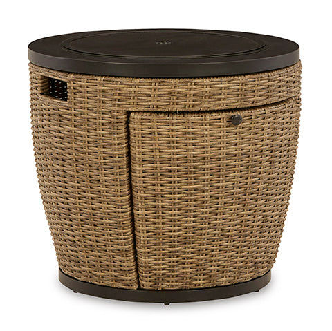 Thumbnail: Malayah Fire Pit Table and 2 Chairs By Ashley Furniture