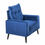 Thumbnail: Veronica 3 Piece Plush Navy Sofa Set