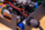 closeup of installed cables