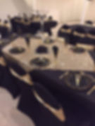 black wedding tabe and decor