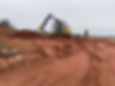 machine being used to clean the project site