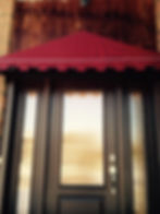 Maroon color awning