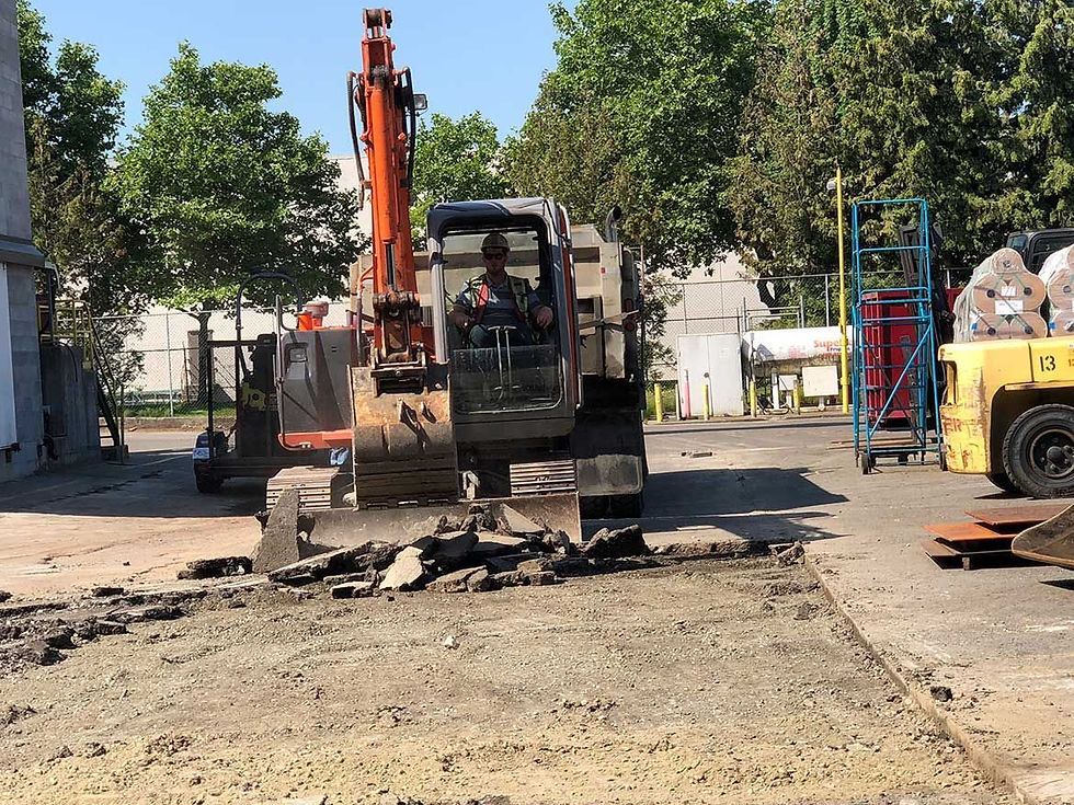 excavator working on a project site