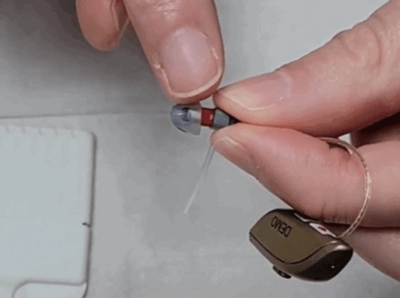 Changing a ReSound Receiver-in-Canal hearing aid receiver