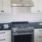 installed residential cooking gas stove
