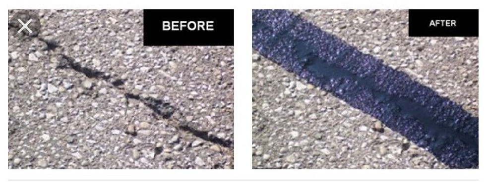 hot rubber crack filling