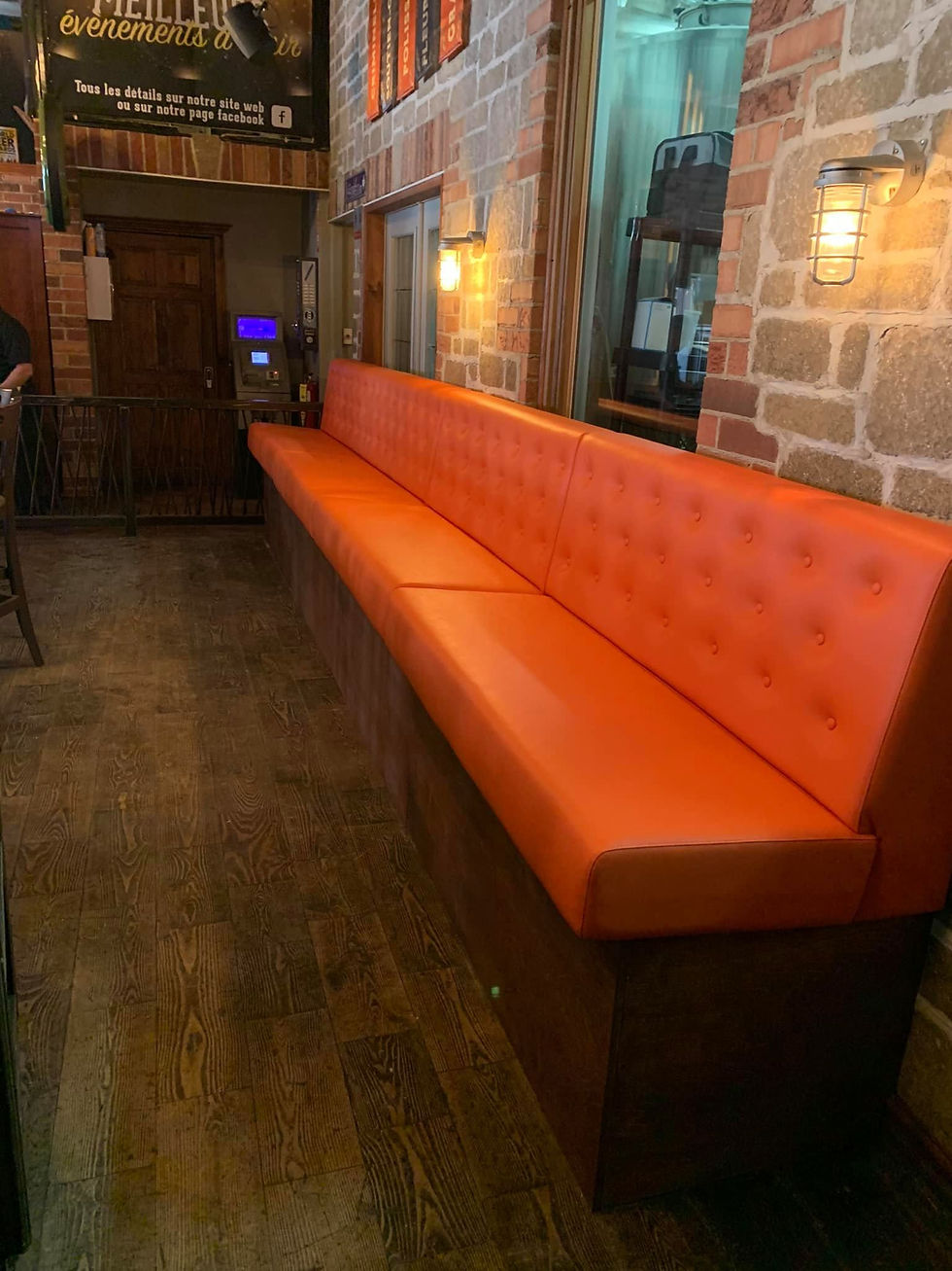 orange sofa