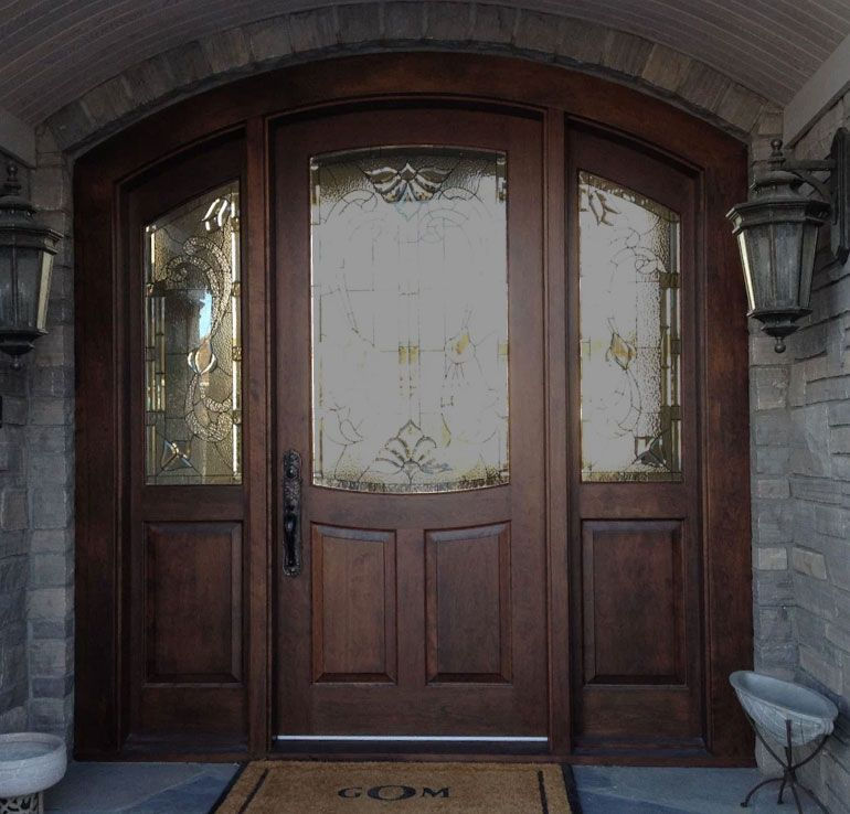 exterior wood door