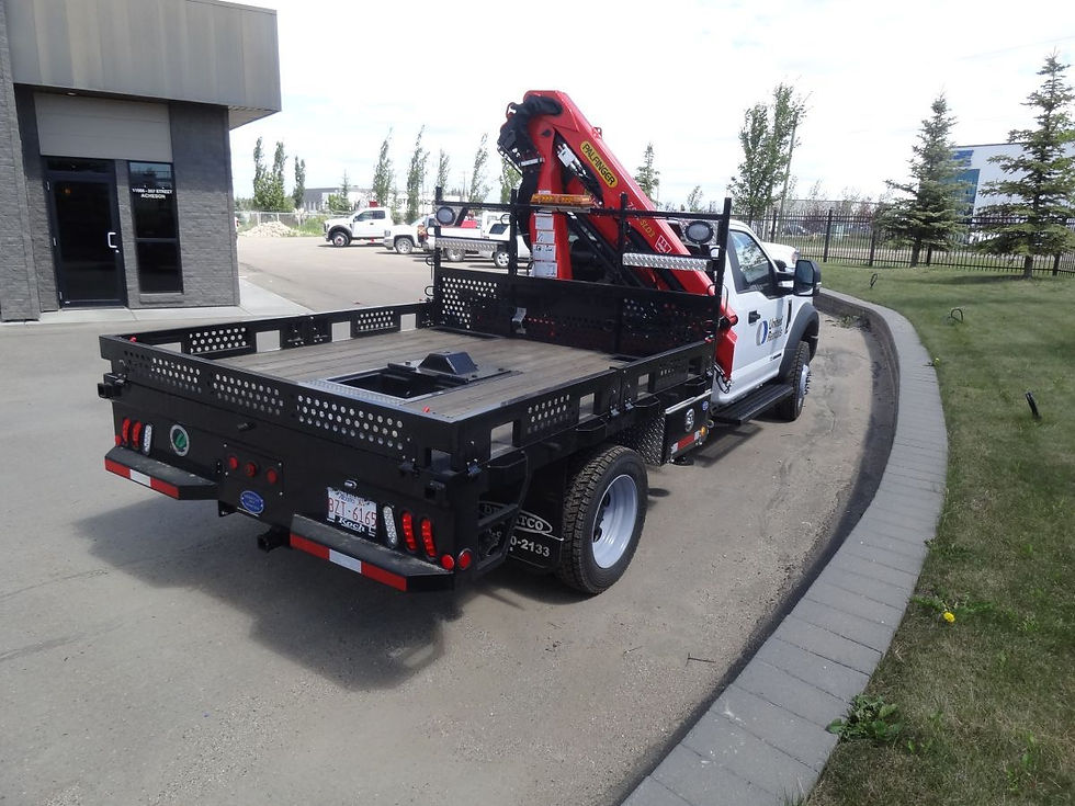 Customized truck with picker deck