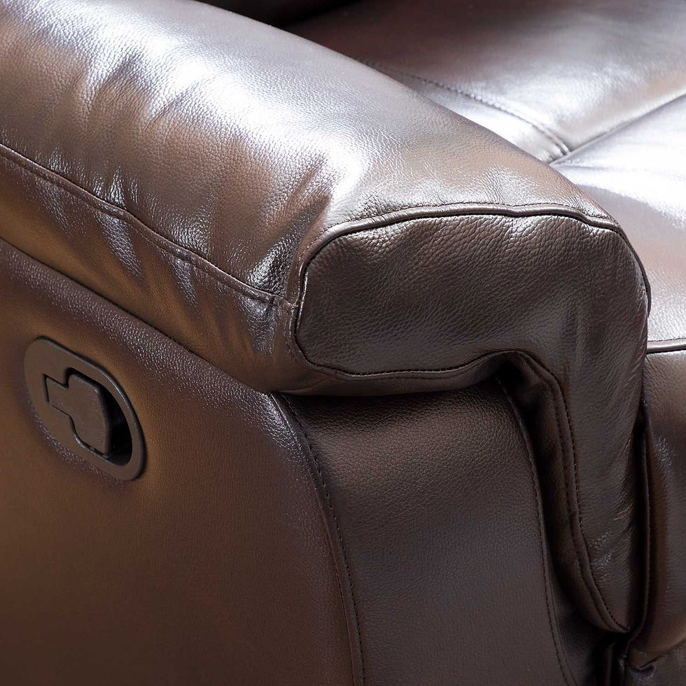 Thumbnail: Lambent Luxurious Genuine Leather 3 Piece Living Motion Recliner Set in Dark Cho