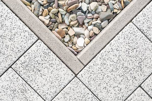 closeup of concrete tiles