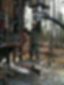 man working with drilling unit
