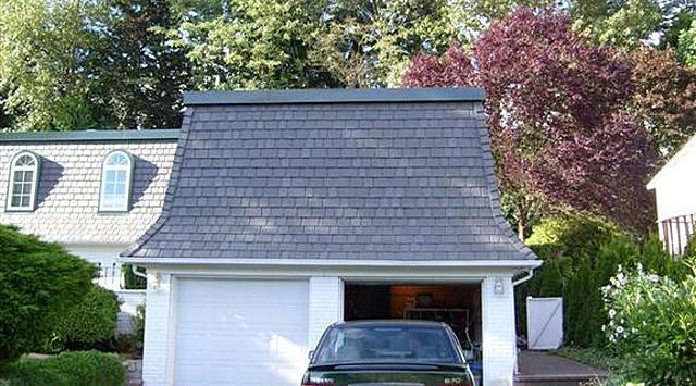 Slope roof house front view