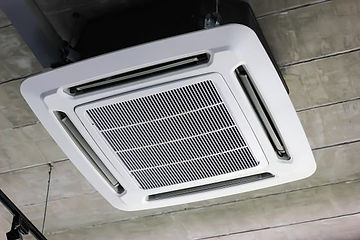 Air conditioning on the ceiling